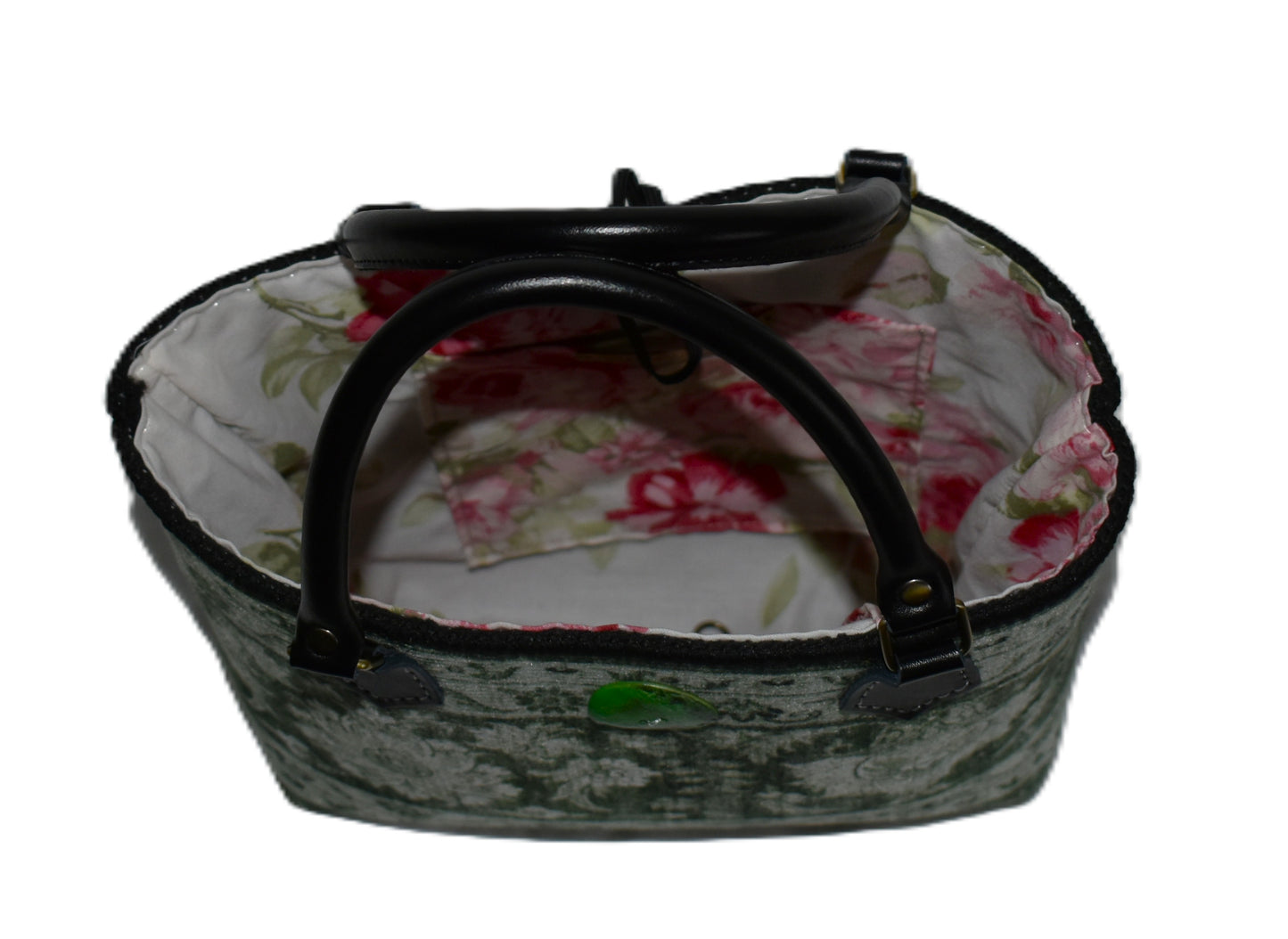 The Grace Tote – Verdant Scroll & Rose Reverie