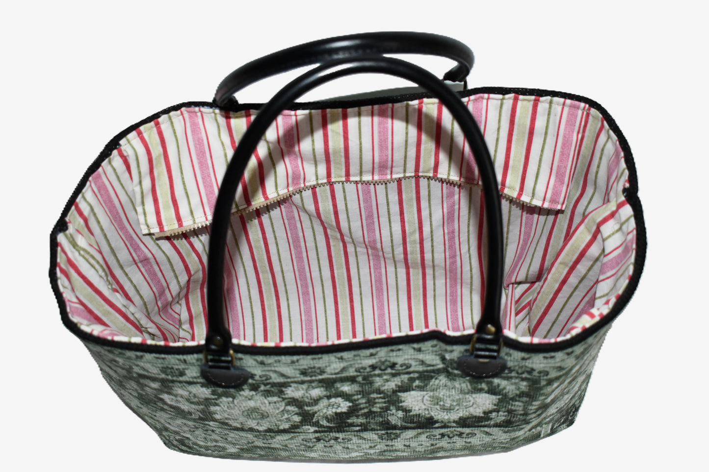 The Grace Overnight – Verdant Scroll & Carnival Stripe